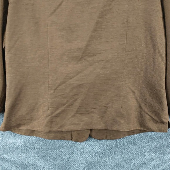 Silkland Women's Button-Up Jacket Brown XL Floral Embroidered Lined - Picture 9 of 13